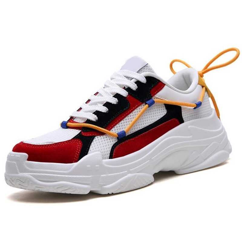 2021 shoes men new thick bottomed fashion tenis shoes men Mesh comfortable breathable casual shoes Sneakers Mans footwear